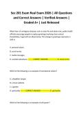 Soc 201 Exam Real Exam 2026 &vert; All Questions and Correct Answers &vert; Verified Answers &vert; Graded A&plus; &vert; Just Released