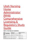 S-Tier Utah Nursing Home Administrator &lpar;NHA&rpar; Licensing Exam Prep Test Bank & Study Guide 2026&sol;2027