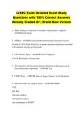 CISEC Exam Detailed Exam Study &NewLine;Questions with 100&percnt; Correct Answers &NewLine;Already Graded A&plus; &vert; Brand New Version 