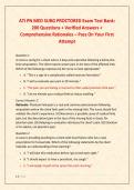 ATI PN MED SURG PROCTORED Exam Test Bank&colon; &NewLine;200 Questions &plus; Verified Answers &plus; &NewLine;Comprehensive Rationales &ndash; Pass On Your First &NewLine;Attempt