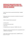 SERVSAFE MANAGER EXAM 100&plus; QUESTIONS COMPLETE WITH 100&percnt; VERIFIED ANSWERS