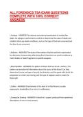 ALL FORENSICS TSA EXAM QUESTIONS COMPLETE WITH 100&percnt; CORRECT ANSWERS