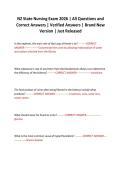 NZ State Nursing Exam 2026 &vert; All Questions and Correct Answers &vert; Verified Answers &vert; Brand New Version &vert; Just Released
