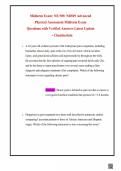 Midterm Exam&colon; NR 509&sol; NR509 Advanced&NewLine;Physical Assessment Midterm Exam&NewLine;Questions with Verified Answers Latest Update&NewLine;- Chamberlain&NewLine;