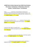 LADWP Electric Station Operator Exam 2026 &lpar;Circuit Breakers&comma; Disconnects&comma; Transformers&rpar; &vert; All Questions and Correct Answers &vert; Verified Answers &vert; Just Released
