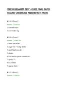 7BREW BREWISTA TEST 4 2026 FINAL PAPER&NewLine;SOLVED QUESTIONS ANSWER KEY APLUS