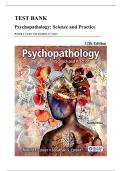Test Bank &mdash; Psychopathology&colon; Science and Practice&comma; 12th Edition &lpar;Comer & Comer&comma; 2023&rpar;&comma; Chapters 1-18 &vert; All Chapters Covered