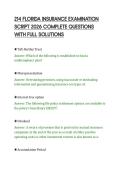 214 FLORIDA INSURANCE EXAMINATION&NewLine;SCRIPT 2026 COMPLETE QUESTIONS&NewLine;WITH FULL SOLUTIONS&NewLine;