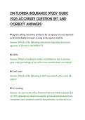 214 FLORIDA INSURANCE STUDY GUIDE&NewLine;2026 ACCURATE QUESTION SET AND&NewLine;CORRECT ANSWERS&NewLine;