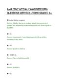 A-49 FDNY ACTUAL EXAM PAPER 2026&NewLine;QUESTIONS WITH SOLUTIONS GRADED A&plus;