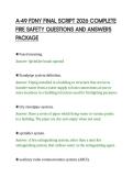 A-49 FDNY FINAL SCRIPT 2026 COMPLETE&NewLine;FIRE SAFETY QUESTIONS AND ANSWERS&NewLine;PACKAGE&NewLine;