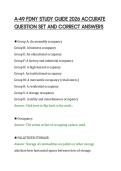 A-49 FDNY STUDY GUIDE 2026 ACCURATE&NewLine;QUESTION SET AND CORRECT ANSWERS&NewLine;