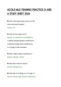 ACOLS MLD TRAINING PRACTICE Q AND&NewLine;A STUDY SHEET 2026