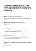 ACOLS MLD TRAINING ACTUAL EXAM&NewLine;PAPER 2026 QUESTIONS AND SOLUTIONS&NewLine;GRADED A&plus;&NewLine;