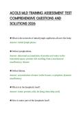ACOLS MLD TRAINING ASSESSMENT TEST&NewLine;COMPREHENSIVE QUESTIONS AND&NewLine;SOLUTIONS 2026
