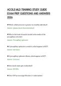 ACOLS MLD TRAINING STUDY GUIDE&NewLine;EXAM PREP QUESTIONS AND ANSWERS&NewLine;2026