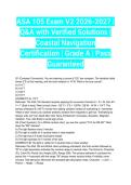 ASA 105 Exam V2 2026-2027 &vert; Q&A with Verified Solutions &vert; Coastal Navigation Certification &vert; Grade A &vert; Pass Guaranteed