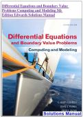 Differential Equations and Boundary Value &NewLine;Problems Computing and Modeling 5th &NewLine;Edition Edwards Solutions Manual 