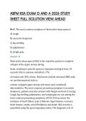 ABFM KSA EXAM Q AND A 2026 STUDY&NewLine;SHEET FULL SOLUTION VIEW AHEAD&NewLine;