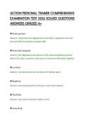 ACTION PERSONAL TRAINER COMPREHENSIVE&NewLine;EXAMINATION TEST 2026 SOLVED QUESTIONS&NewLine;ANSWERS GRADED A&plus;