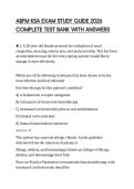 ABFM KSA EXAM STUDY GUIDE 2026&NewLine;COMPLETE TEST BANK WITH ANSWERS&NewLine;
