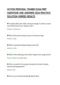 ACTION PERSONAL TRAINER EXAM PREP&NewLine;QUESTIONS AND ANSWERS 2026 PRACTICE&NewLine;SOLUTION VERIFIED RESULTS&NewLine;