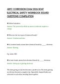 ABYC CORROSION EXAM 2026 BOAT&NewLine;ELECTRICAL SAFETY WORKBOOK SOLVED&NewLine;QUESTIONS COMPILATION&NewLine;