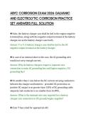 ABYC CORROSION EXAM 2026 GALVANIC&NewLine;AND ELECTROLYTIC CORROSION PRACTICE&NewLine;SET ANSWERS FULL SOLUTION&NewLine;