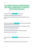CCA CERTIFICATION NC JURISPRUDENCE&NewLine;TEST BANK &vert; CHIROPRACTIC ASSISTANT&NewLine;STUDY GUIDE Q&A 2026