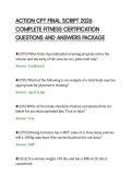 ACTION CPT FINAL SCRIPT 2026&NewLine;COMPLETE FITNESS CERTIFICATION&NewLine;QUESTIONS AND ANSWERS PACKAGE&NewLine;