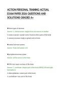 ACTION PERSONAL TRAINING ACTUAL&NewLine;EXAM PAPER 2026 QUESTIONS AND&NewLine;SOLUTIONS GRADED A