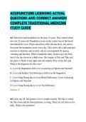 ACUPUNCTURE LICENSING ACTUAL&NewLine;QUESTIONS AND CORRECT ANSWERS&NewLine;COMPLETE TRADITIONAL MEDICINE&NewLine;STUDY GUIDE&NewLine;