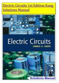 Electric Circuits 1st Edition Kang &NewLine;Solutions Manual &NewLine;