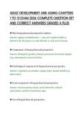 ADULT DEVELOPMENT AND AGING CHAPTERS&NewLine;1 TO 13 EXAM 2026 COMPLETE QUESTION SET&NewLine;AND CORRECT ANSWERS GRADED A PLUS