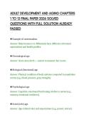 ADULT DEVELOPMENT AND AGING CHAPTERS&NewLine;1 TO 13 FINAL PAPER 2026 SOLVED&NewLine;QUESTIONS WITH FULL SOLUTION ALREADY&NewLine;PASSED&NewLine;