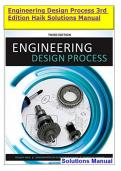 Engineering Design Process 3rd &NewLine;Edition Haik Solutions Manual &NewLine;