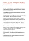Fundamentals Exam 3&colon; Urinary and Bowel Elimination&comma; Skin Integrity and Wounds Exam Questions and Answers &lpar;Verified Answers&rpar; Updated &lpar;Actual Exam&rpar; LATEST VERSION&excl;&excl;&NewLine;