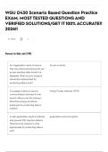 WGU D430 Scenario Based Question Practice EXAM&comma; MOST TESTED QUESTIONS AND VERIFIED SOLUTIONS&sol;GET IT 100&percnt; ACCURATE&excl;&excl; 2026&excl;&excl;