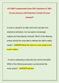 ATI CMS Fundamentals Exam 250&plus; Questions & 100&percnt; &NewLine;Correct Answers with Rationals &vert;&vert; Graded A&plus;&vert;Just &NewLine;released&excl;&excl; 