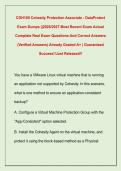 COH100 Cohesity Protection Associate - DataProtect &NewLine;Exam Dumps &vert;&vert;2026&sol;2027 Most Recent Exam Actual &NewLine;Complete Real Exam Questions And Correct Answers &NewLine;&lpar;Verified Answers&rpar; Already Graded A&plus; &vert; Guaranteed &NewLine;Success&excl;&excl;Just Released&excl;&excl;