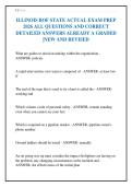 ILLINOIS BOF STATE ACTUAL EXAM PREP&NewLine;2026 ALL QUESTIONS AND CORRECT&NewLine;DETAILED ANSWERS ALREADY A GRADED&NewLine;&vert;NEW AND REVISED&NewLine;