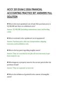 ACCY 201 EXAM 1 2026 FINANCIAL&NewLine;ACCOUNTING PRACTICE SET ANSWERS FULL&NewLine;SOLUTION
