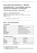 Samenvatting Projectmanagement HBO UITGEBREID 2026 &plus; 25 Oefenvragen - PRINCE2 Agile Scrum Kanban WBS Kritieke Pad Gantt Risico Stakeholders EVM 30&plus; Pagina's