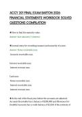 ACCY 201 EXAM 2 2026 FINANCIAL&NewLine;STATEMENTS WORKBOOK SOLVED&NewLine;QUESTIONS COMPILATION
