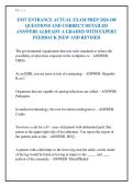 NSC EMT ENTRANCE ACTUAL EXAM PREP 2026&NewLine;ALL QUESTIONS AND CORRECT DETAILED&NewLine;ANSWERS WITH RATIONALES ALREADY A&NewLine;GRADED WITH EXPERT FEEDBACK &vert;NEW AND&NewLine;REVISED