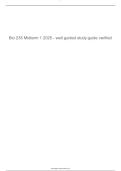 BIO 235 Midterm 1  2025&sol;2026 Verified Answers &vert; Anatomy & Physiology Exam Review Notes PDF