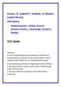 Medical Surgical Nursing Test Bank &vert; Brunner & Suddarth 16th Edition &vert; NCLEX Exam Prep Practice Questions PDF