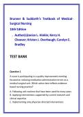 Brunner & Suddarth 16th Edition Medical Surgical Nursing Test Bank &vert; NCLEX Exam Prep Practice Questions PDF