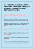 JBL MODULE 2 EXAM 2026 UPDATE QUESTIONS AND CORRECT VERIFIED ANSWERS ALREADY GRADEDA&plus; 9BRAND NEW VISION&rpar;