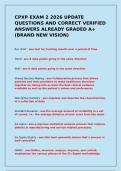 CPXP EXAM 2 2026 UPDATE QUESTIONS AND CORRECT VERIFIED ANSWERS ALREADY GRADED A&plus; &lpar;BRAND NEW VISION&rpar;